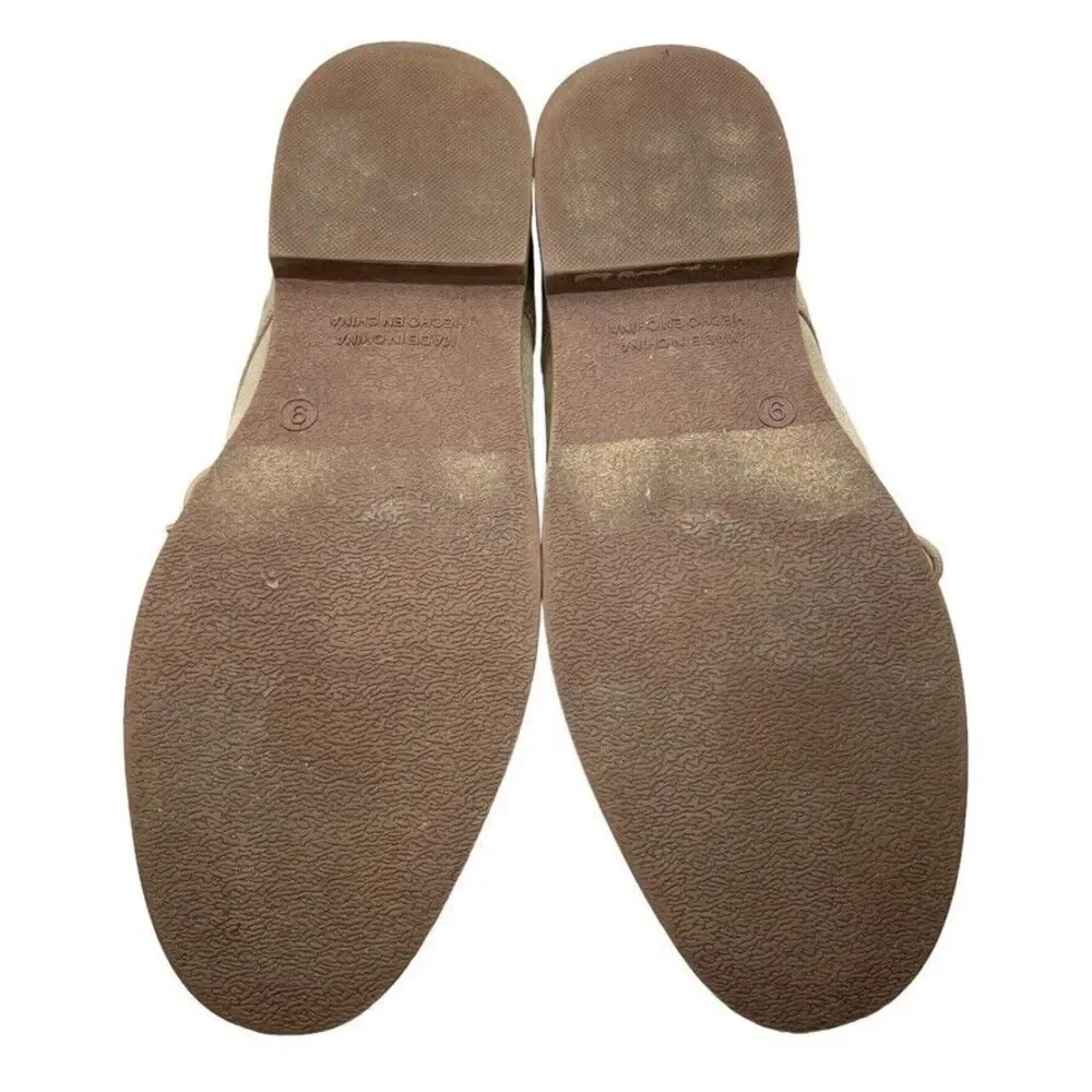 Old Navy Men's Sand Faux‎ Suede Plain Oxford Dress Shoe Size 9 M